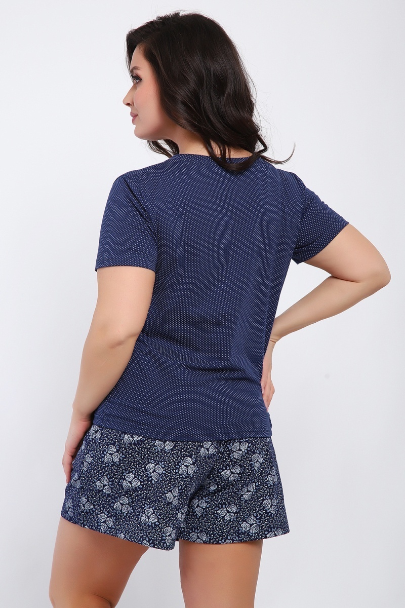 Пижама с шортами 24258 (темно-синий)