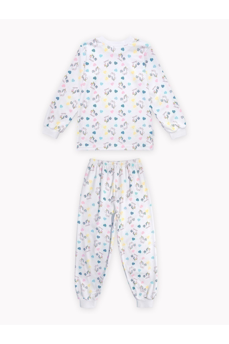 Пижама с брюками 10117 (белый/розовый)