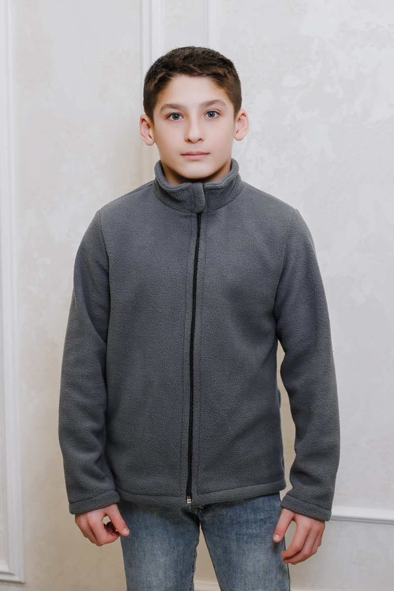 Детская толстовка 34512 на флисе (серый)