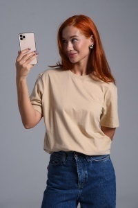 Футболка 8471/4 унисекс (бежевый)