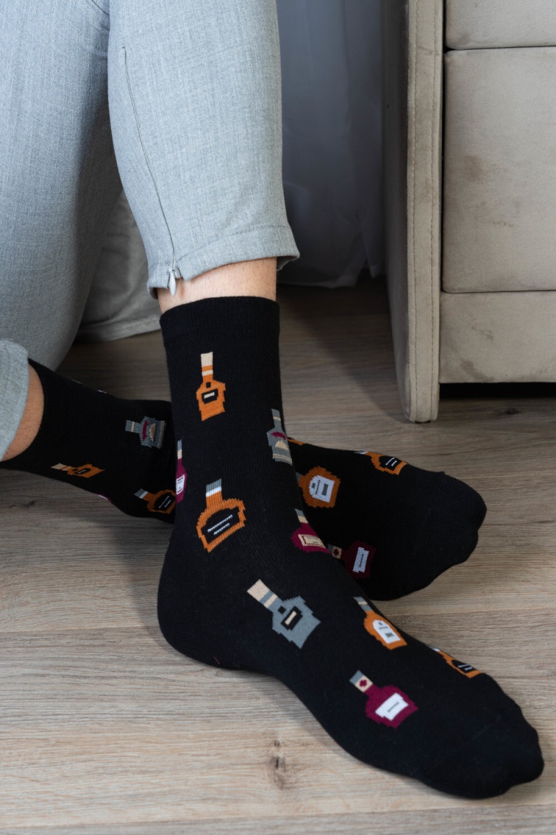 Носки стандарт Коньяк (черный)