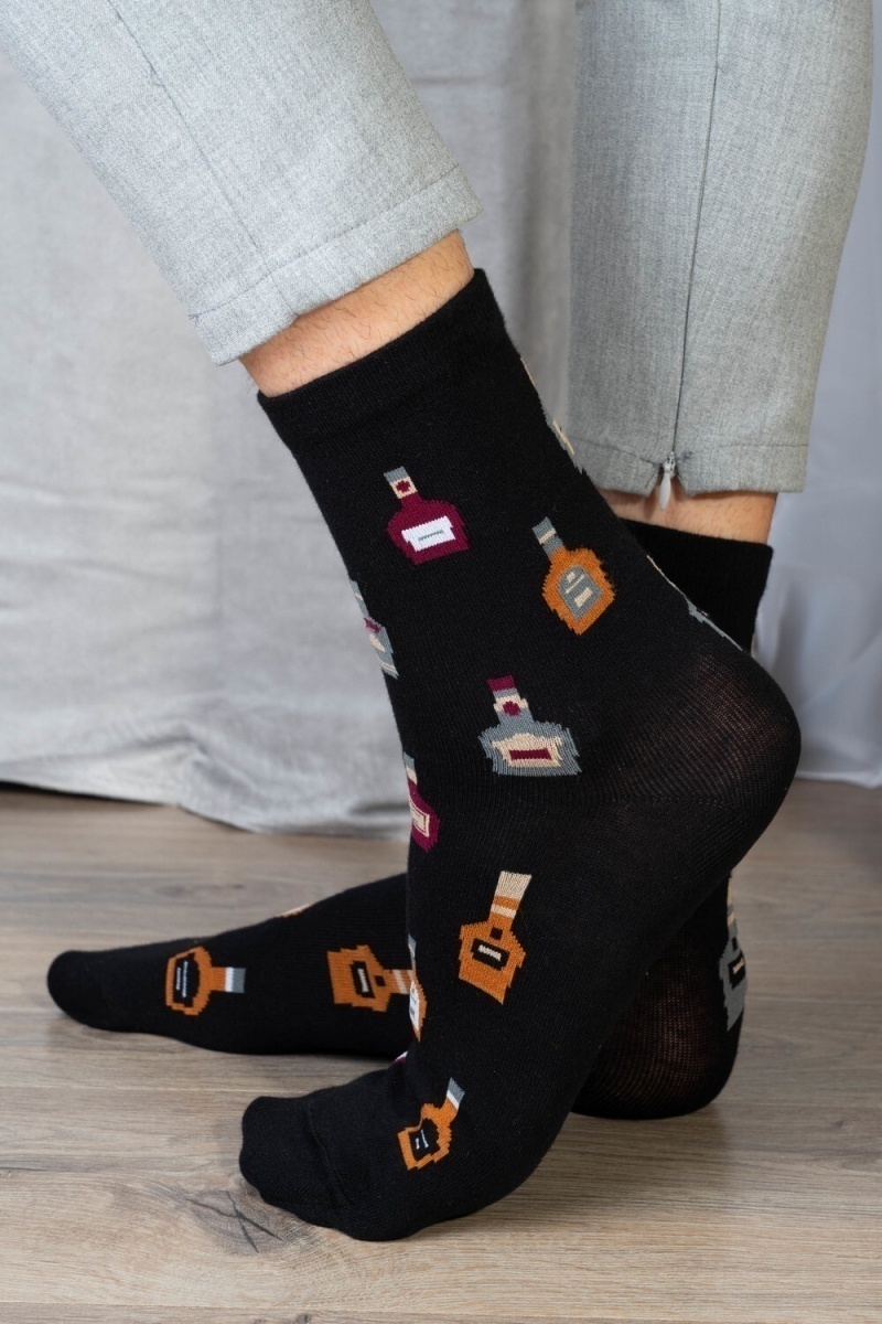 Носки стандарт Коньяк (черный)
