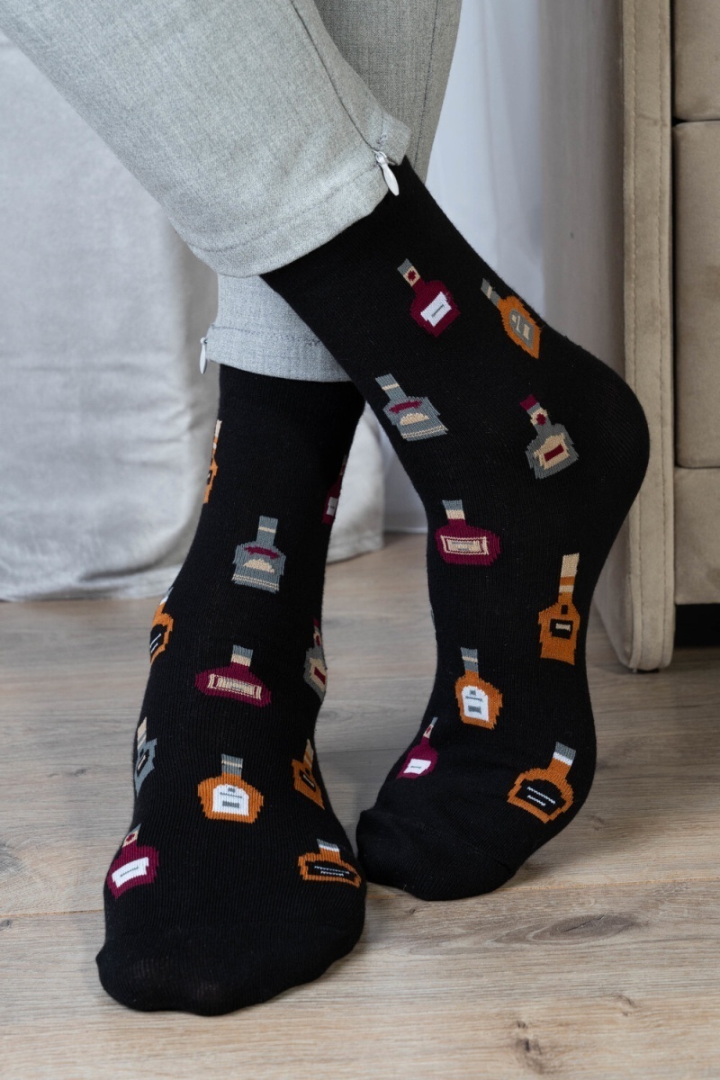 Носки стандарт Коньяк (черный)