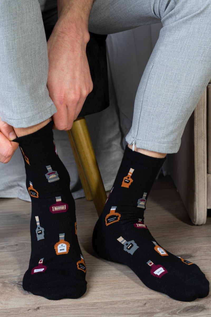 Носки стандарт Коньяк (черный)