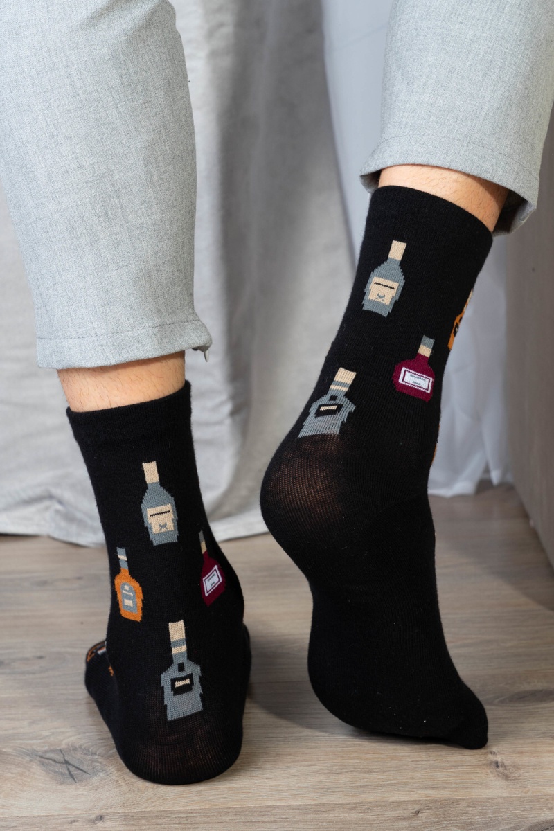 Носки стандарт Коньяк (черный)