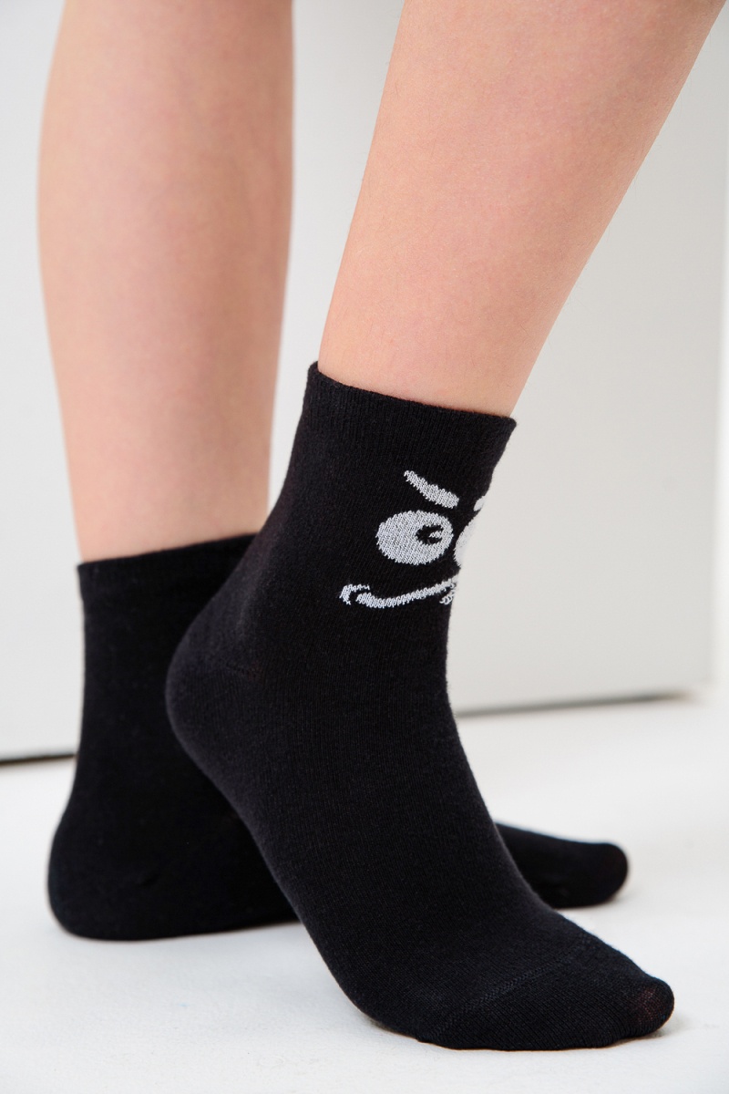 Детские носки стандарт Смайл (набор 3 пары) (черный)