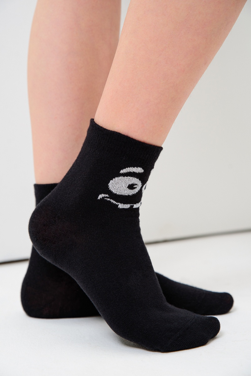 Детские носки стандарт Смайл (набор 3 пары) (черный)