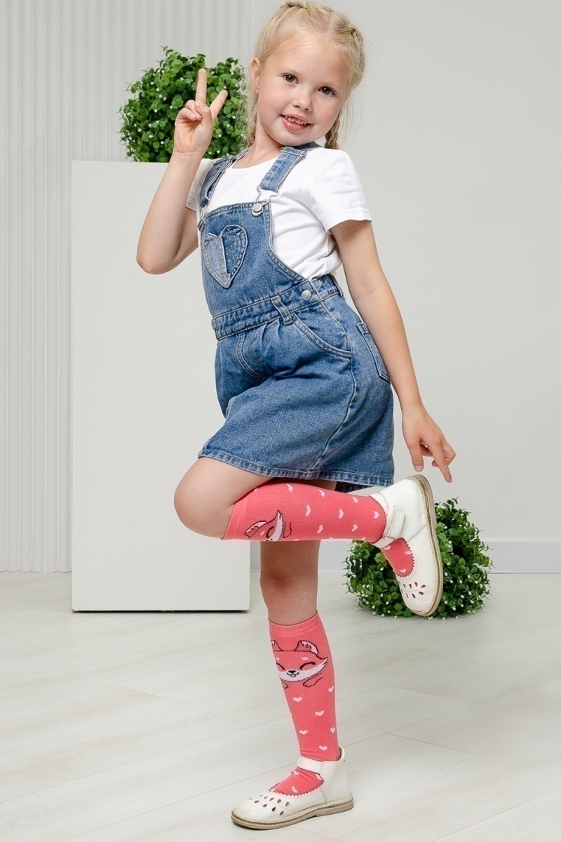 Детские гольфы Лисенок (коралл)