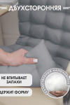 Подушка для мебели со спинкой матрас подушка для кресла, 85х42х5 см на резинке и с завязками (светло-серый)