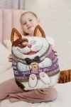 Подушка декоративная игрушка Мурзик 30*35 (бежевый)