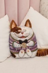 Подушка декоративная игрушка Мурзик 30*35 (бежевый)