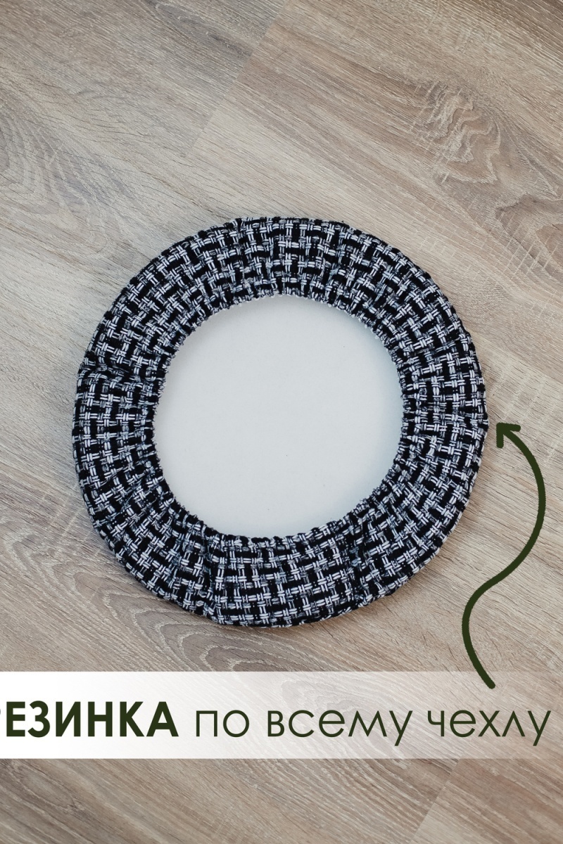 Подушка для мебели Плетенка черная 32х32 (черный)