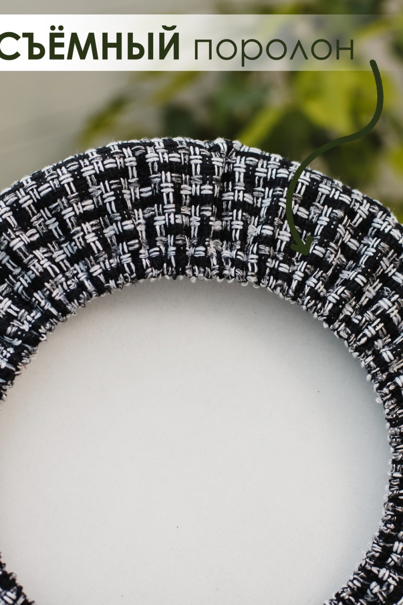 Подушка для мебели Плетенка черная 32х32 (черный)