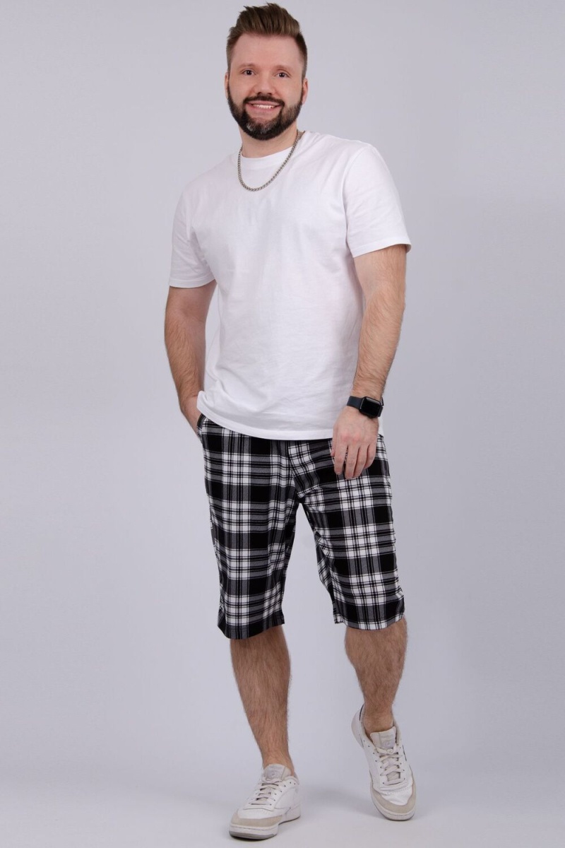 Шорты Прадо (бело-черная клетка)