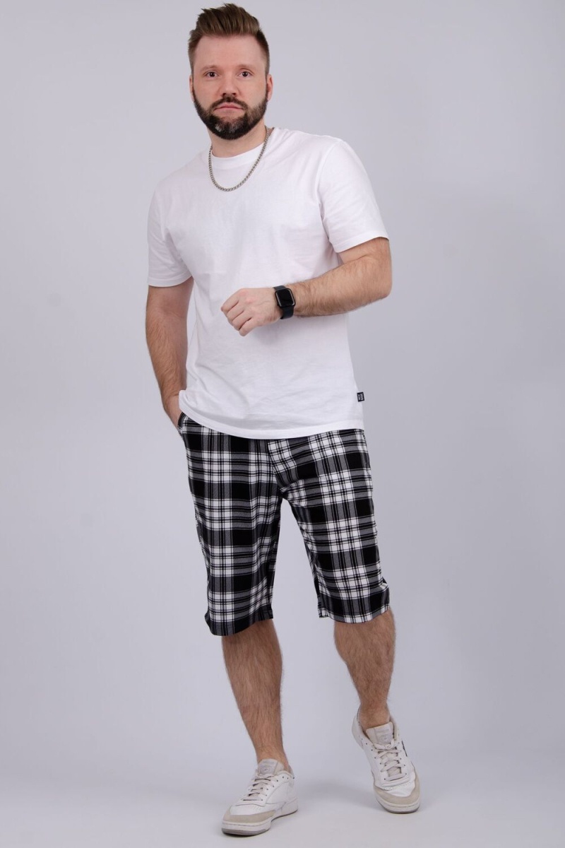 Шорты Прадо (бело-черная клетка)
