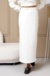 Юбка длинная макси с разрезом 388MLK (белый)