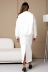 Юбка длинная макси с разрезом 388MLK (белый)