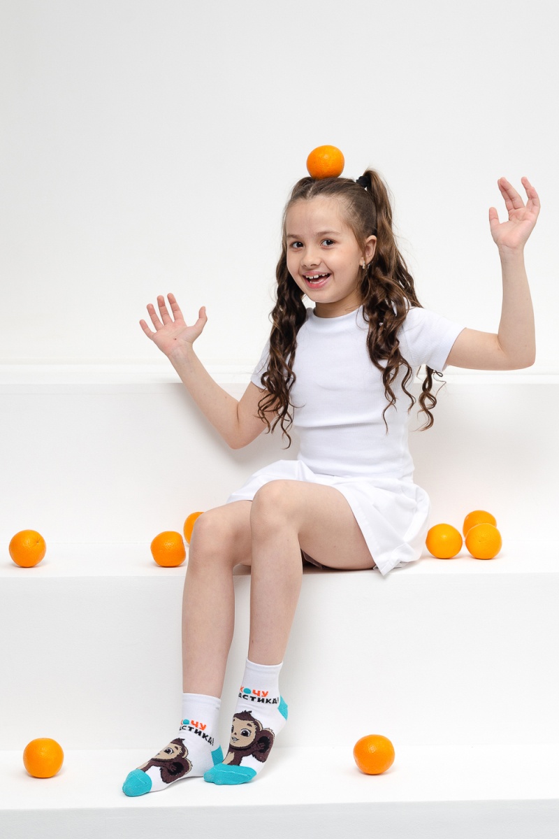 Детские носки стандарт Ушастик (белый)