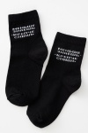 Детские носки стандарт Меньше знаешь (набор 2 пары) (черный)