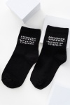 Детские носки стандарт Меньше знаешь (набор 2 пары) (черный)
