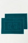 Полотенце Софатекс 50 * 70 коврик ножки 2шт (сине-зеленый)