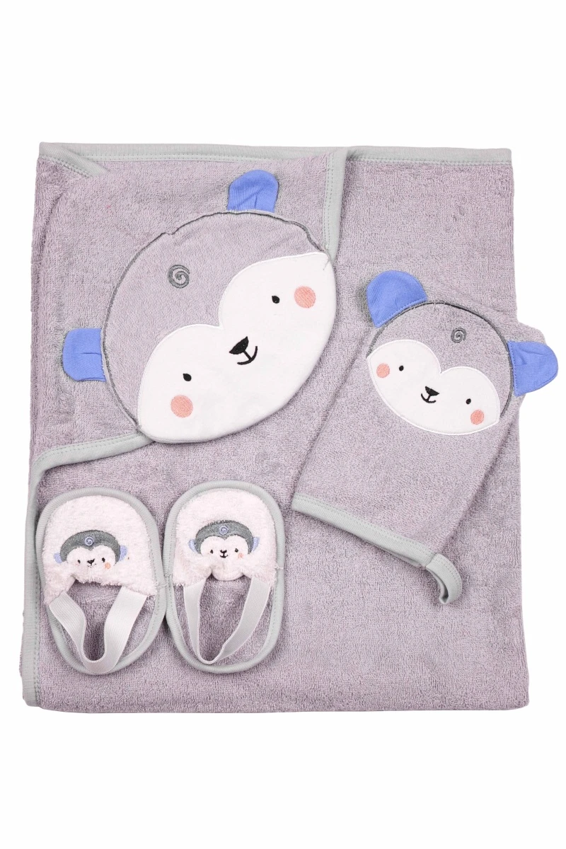 Махровый набор для детей ОР1027 серый