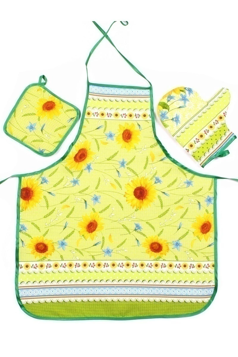 (К) Кухонный набор 043 Лето: фартук, прихватка, рукавица