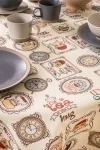 Скатерть круглая рогожка "ТТ" Чайное ассорти (145х145 см)
