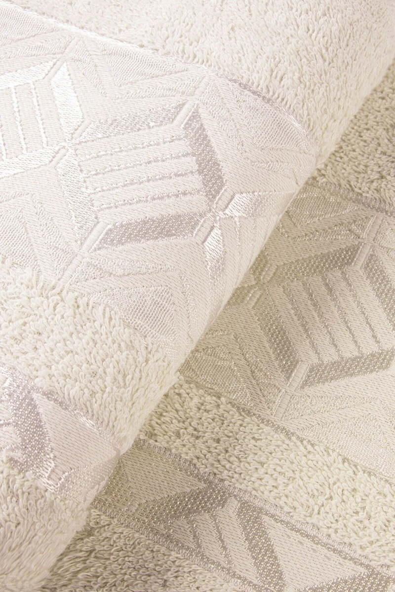 Полотенце махровое Ромбик - светло-бежевый