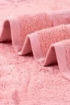Полотенце махровое Ромбик - персиковый