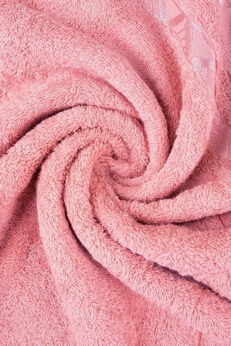 Полотенце махровое Ромбик - персиковый