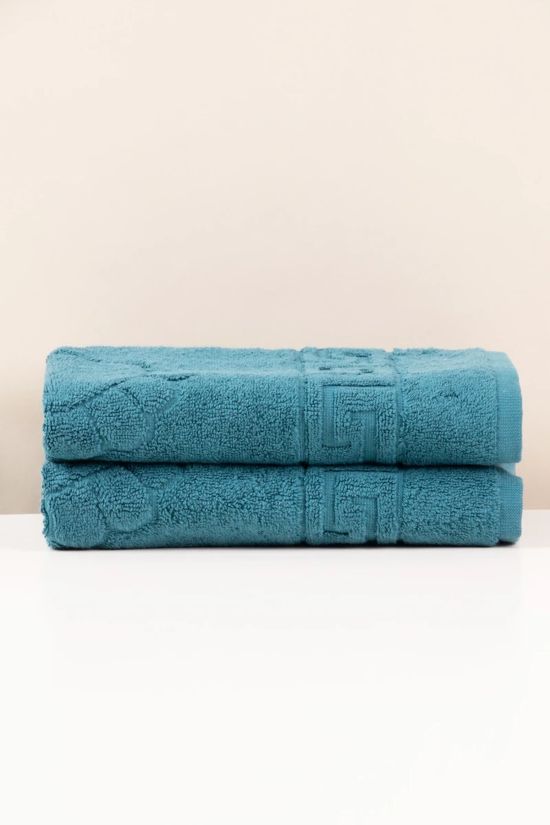 Коврик махровый Узбекистан Ножки (5207) - темно-зеленый (50х70)