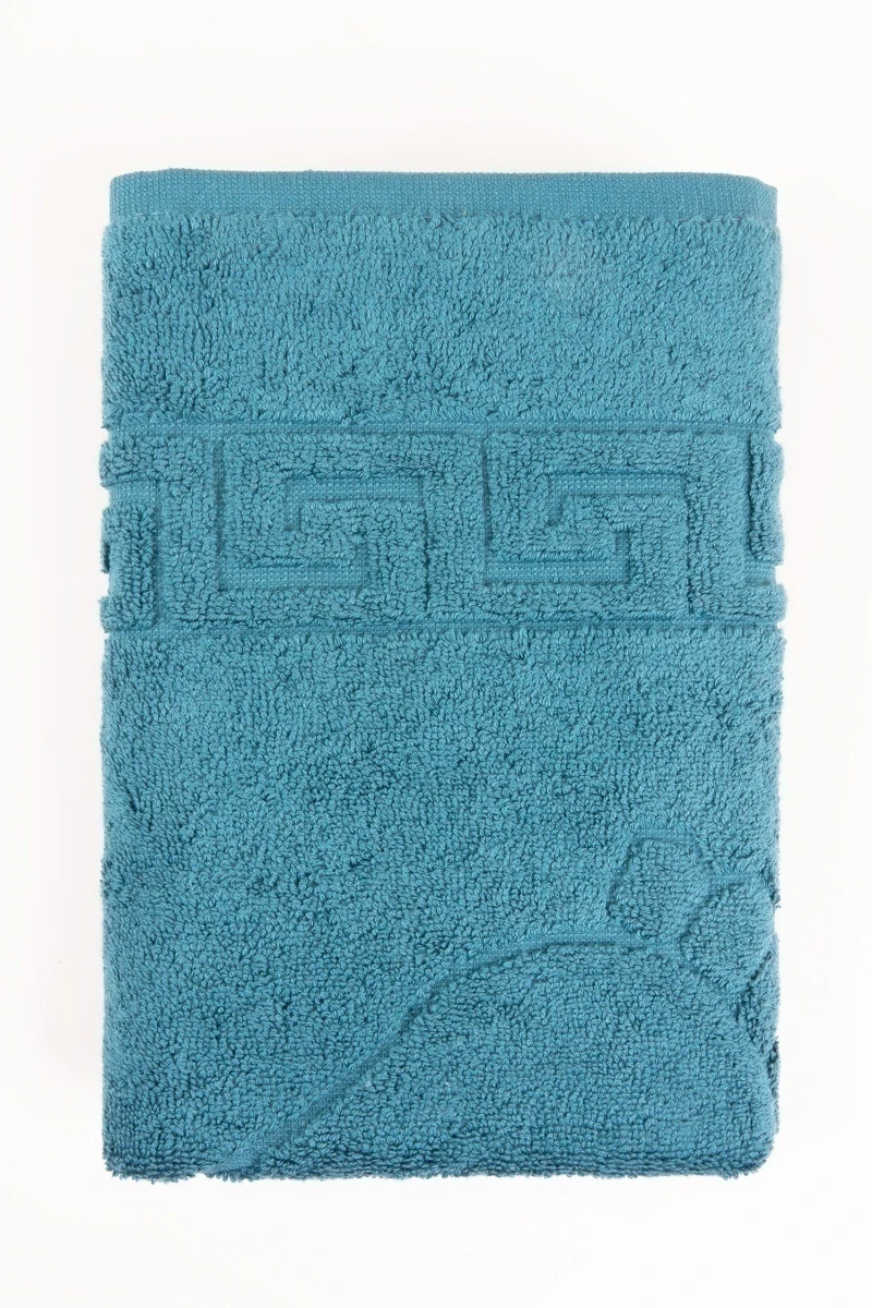 Коврик махровый Узбекистан Ножки (5207) - темно-зеленый (50х70)