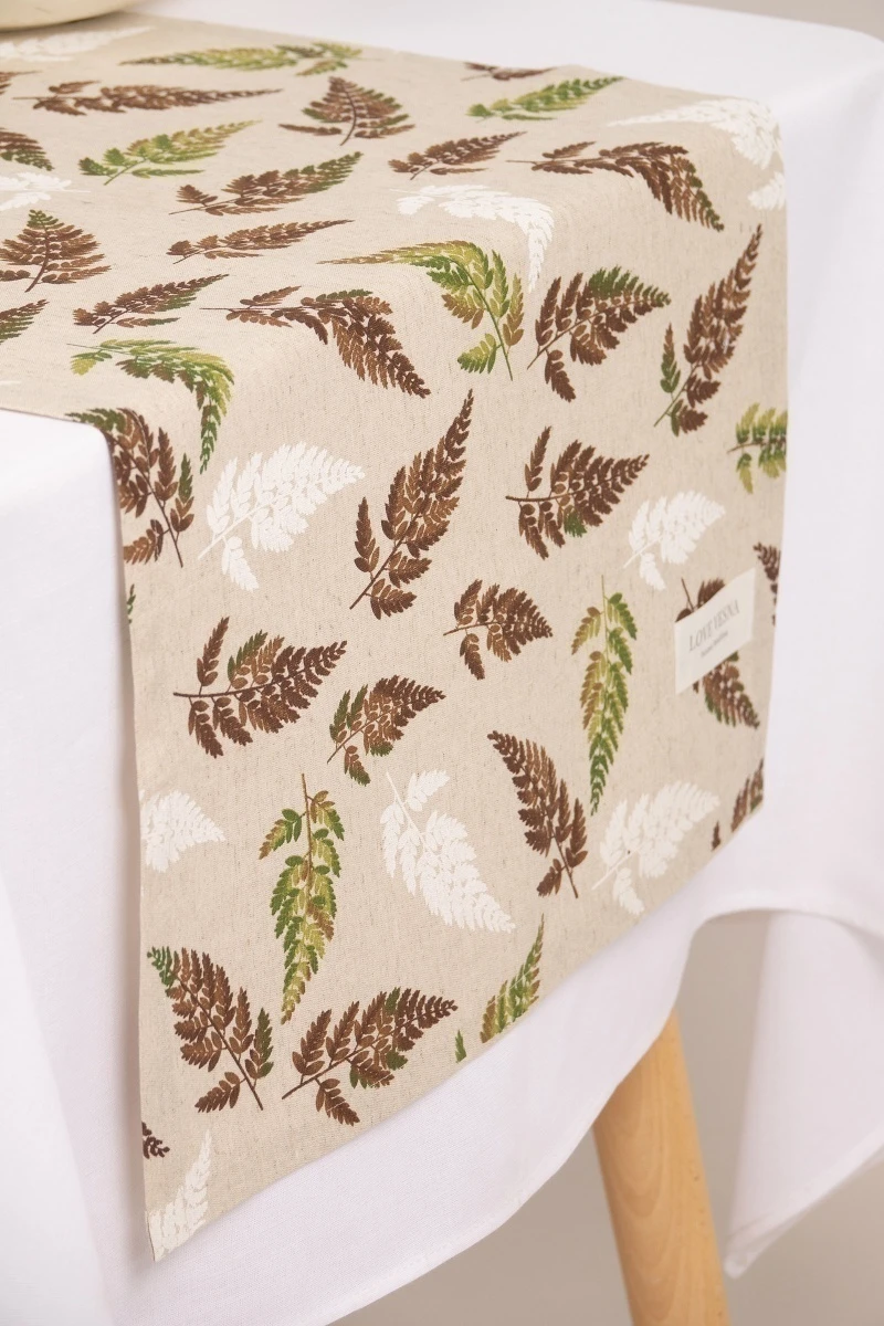 Дорожка полулен "ГП" Папоротник_