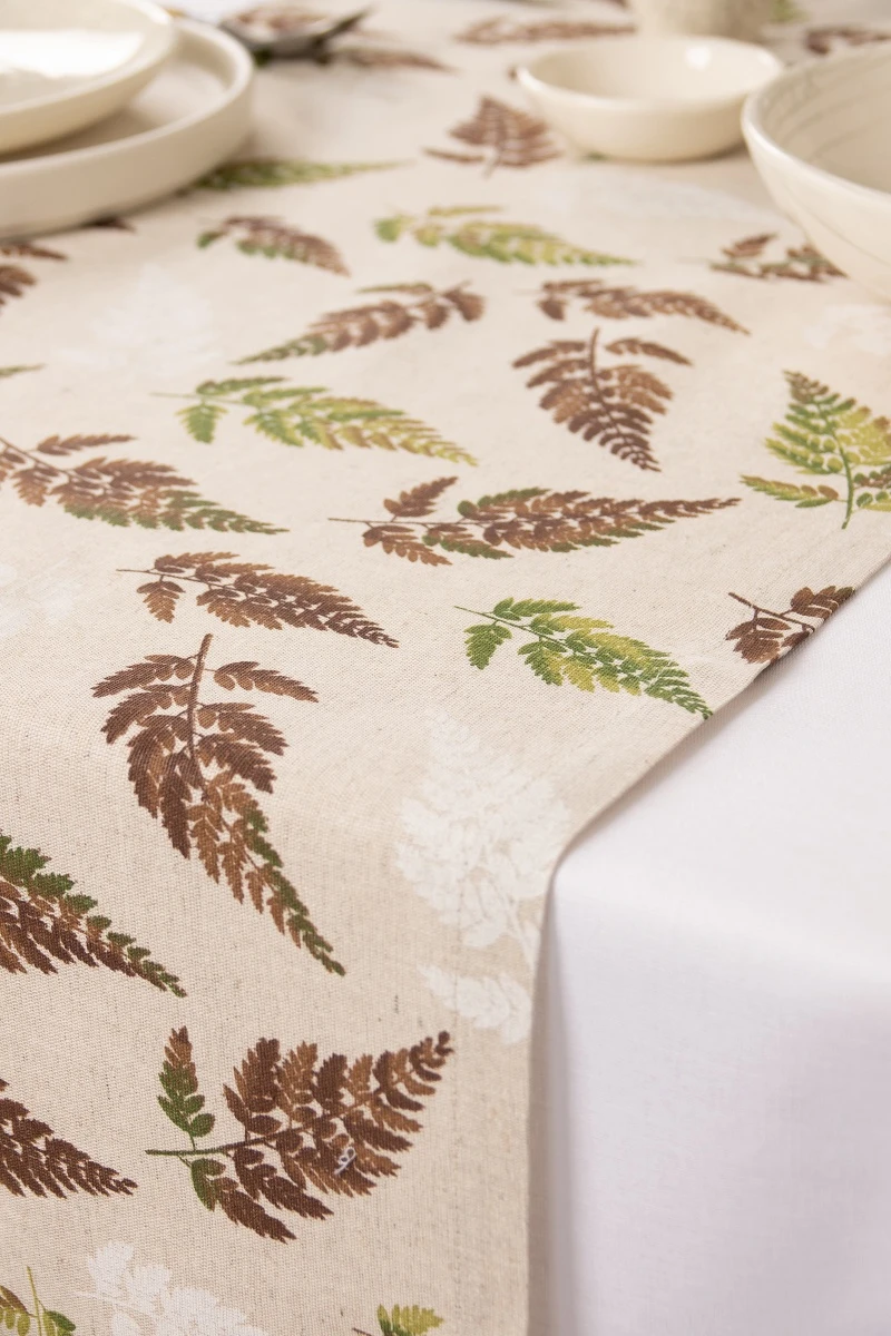 Дорожка полулен "ГП" Папоротник_