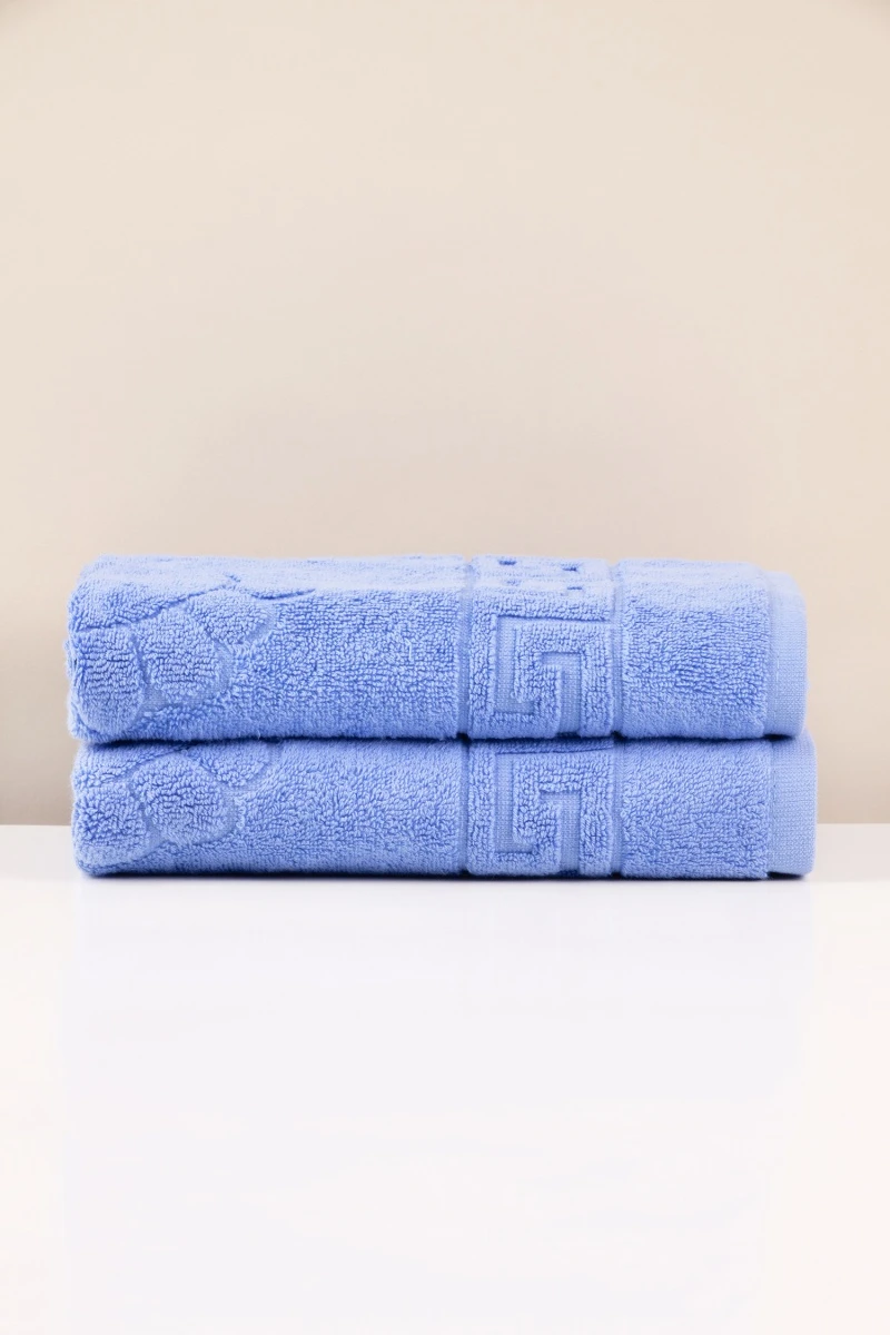 Коврик махровый Узбекистан Ножки (5207) - синий (50х70)