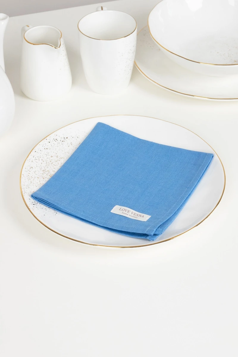 Салфетка полулен (БК) 125 Голубая лазурь