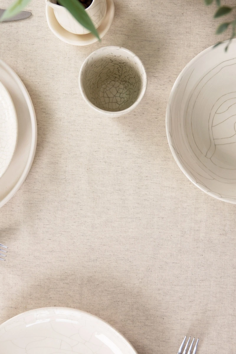 Скатерть с вышивкой Стрекоза полулен "ГОС" Льняная