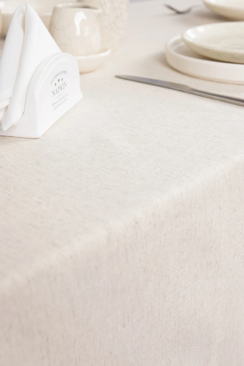 Скатерть с вышивкой Стрекоза полулен "ГОС" Льняная