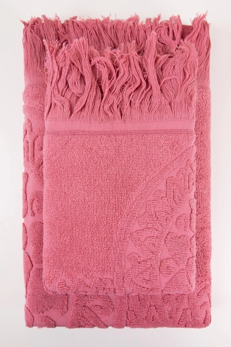 Полотенце махровое Узелочки (5121) - коралловый