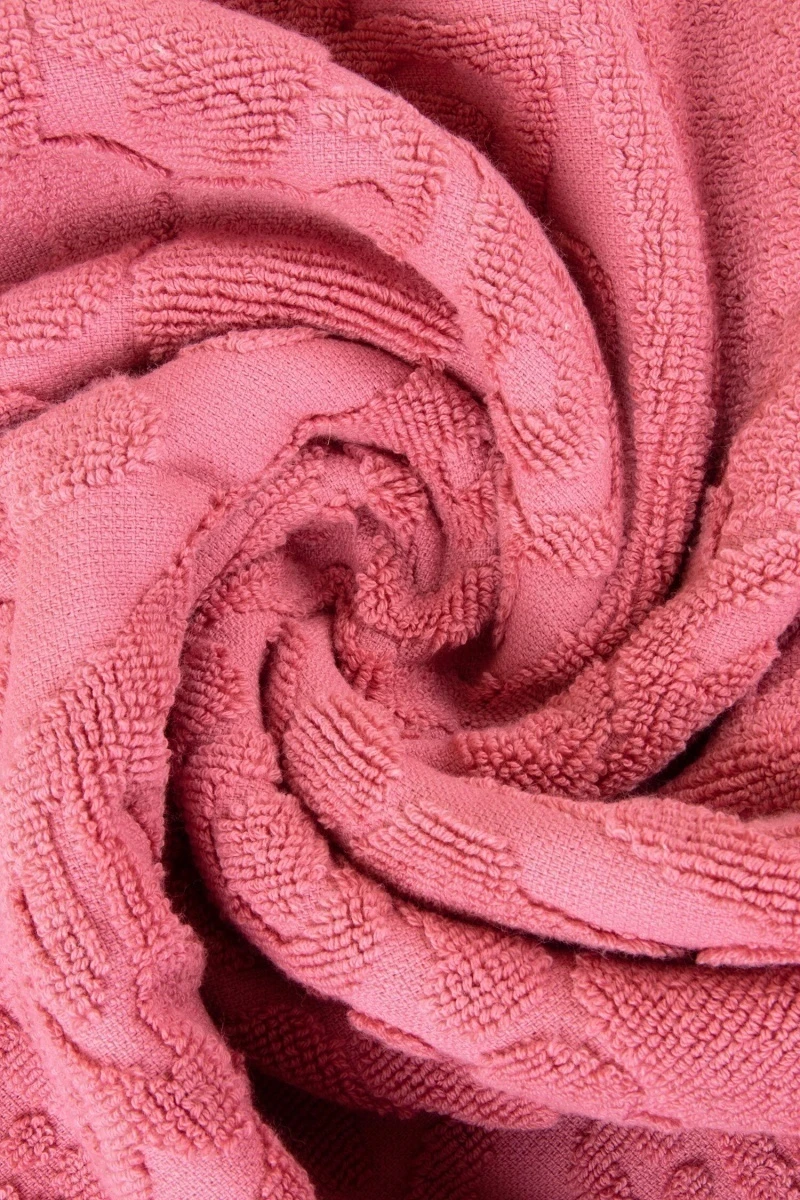 Полотенце махровое Узелочки (5121) - коралловый