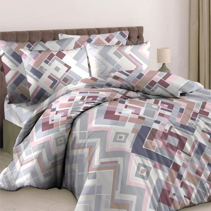 КПБ "ТЛ" бязь "Стильные ромбы" р. 1.5 сп. арт. 10425-1 (1 нав. 70x70) (на молнии)