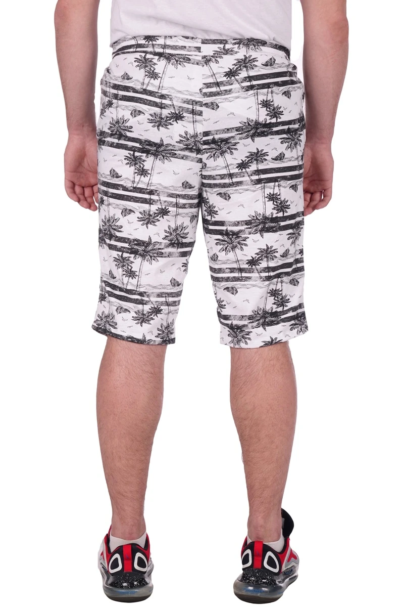 (СК) Шорты мужские "Спорт" белый, пальмы
