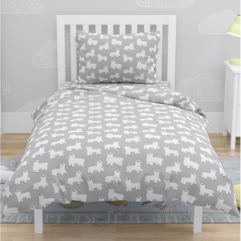 КПБ яселька бязь "Серые ламы" арт. 9459-1