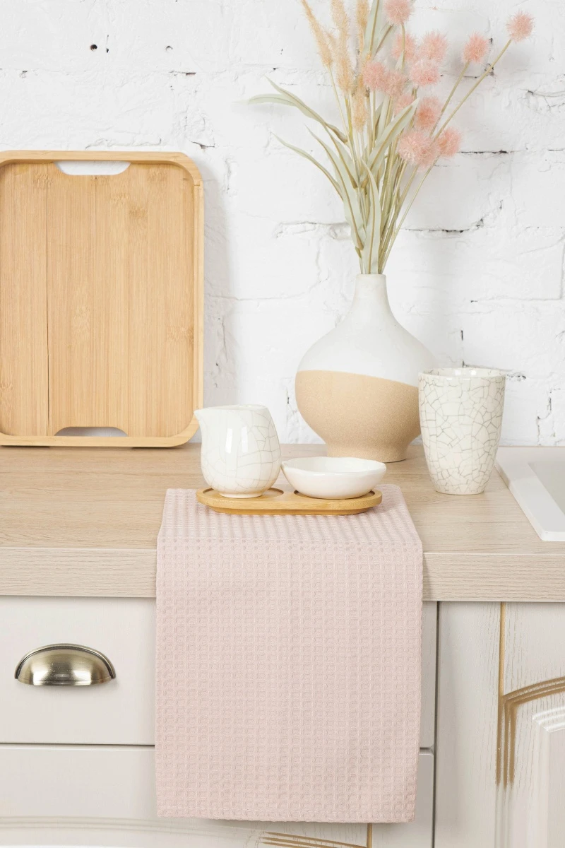 Полотенце вафельное 45/60 штучно 007 Кофе с молоком (однотон) (240 гр)