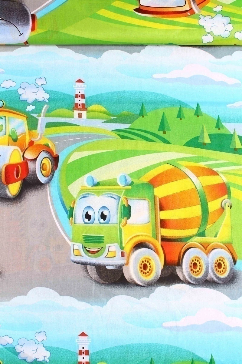 Ткань бязь 120г/м2, 150см "Дорожный патруль 1" арт. 205031