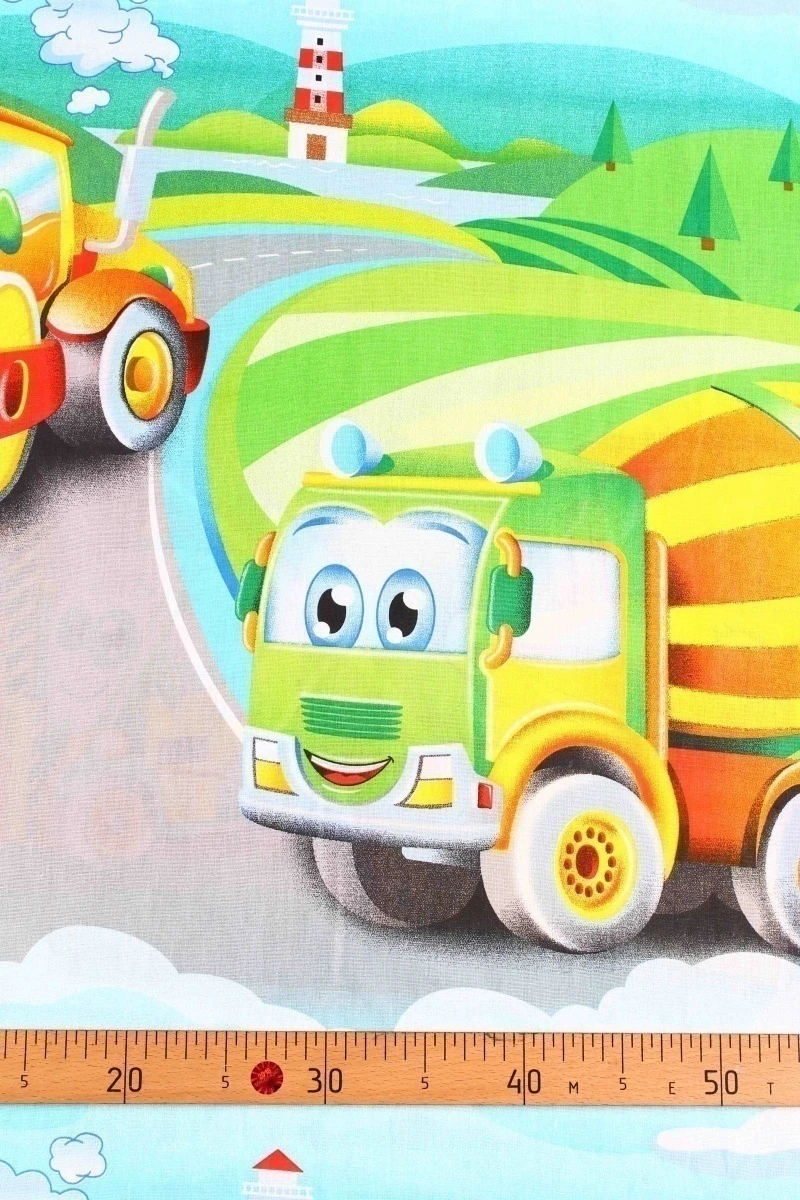 Ткань бязь 120г/м2, 150см "Дорожный патруль 1" арт. 205031