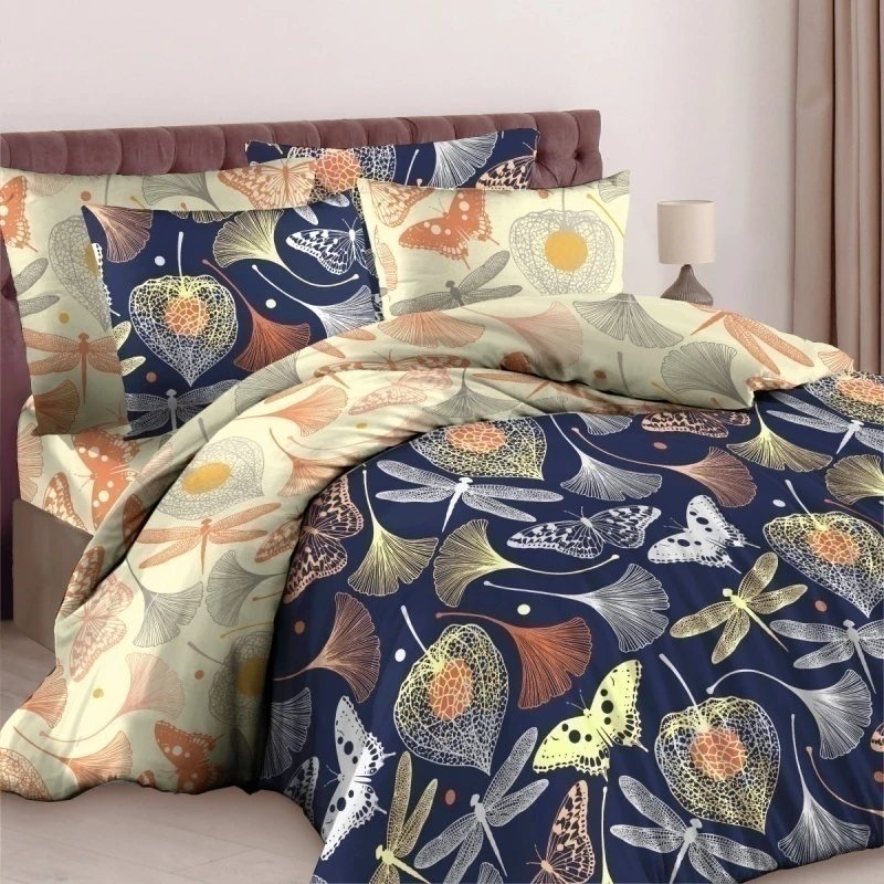 КПБ "ТЛ" бязь "Летняя феерия" комп. р. 1.5 сп. арт. 10268-1 + 10269-1 (70x70 - 1шт) (на молнии)