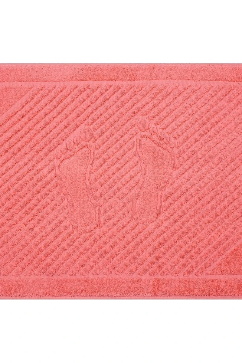 Коврик махровый Туркменистан 700 гр/м2 - коралловый (50х70)