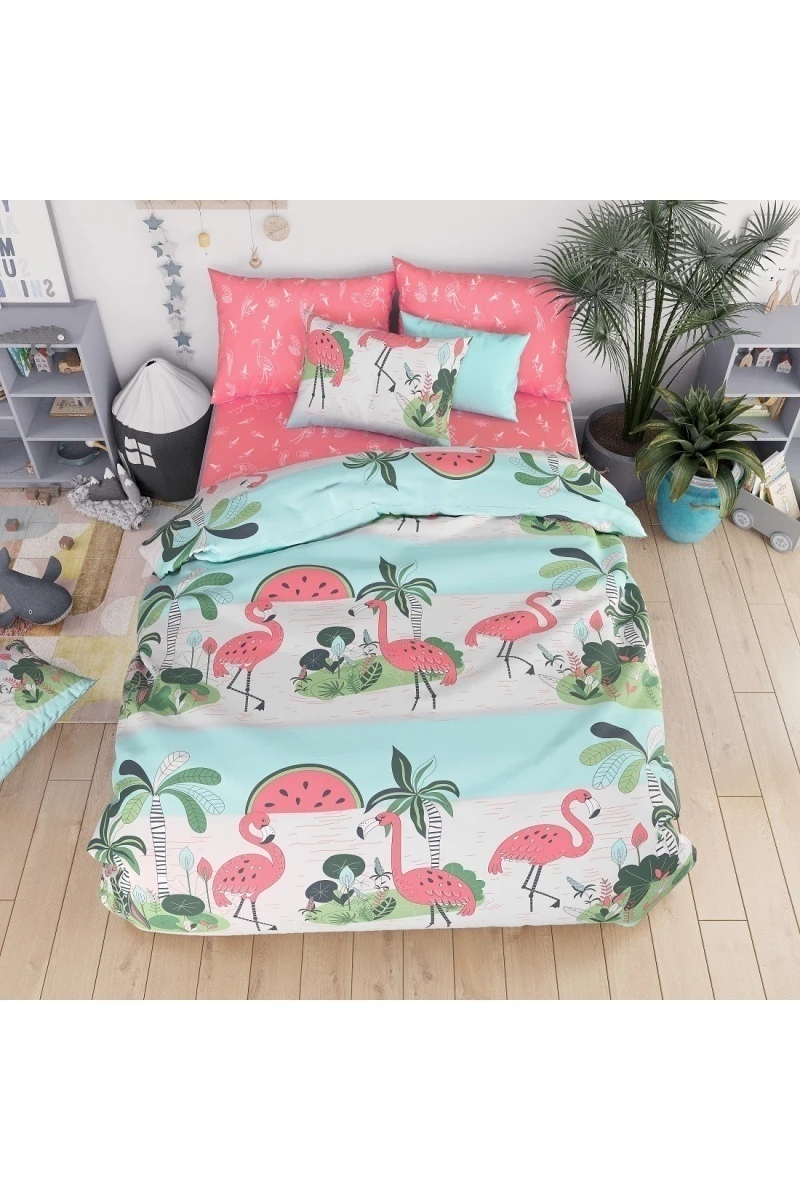 Ткань бязь 120г/м2, 150см "Фламинго" рис. 7427/1 + 7428/1 тип 2